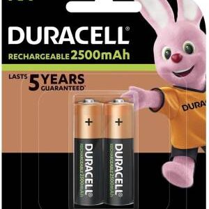 Duracell Batterie Stilo AA Ric.2500mAh HR6 DX1500 1Cnf/2pz